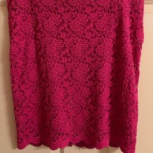 Torrid skirt size 1 hot pink lace